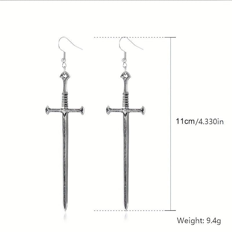 Dark Punk Style Dagger Sword Earrings