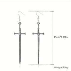 Dark Punk Style Dagger Sword Earrings