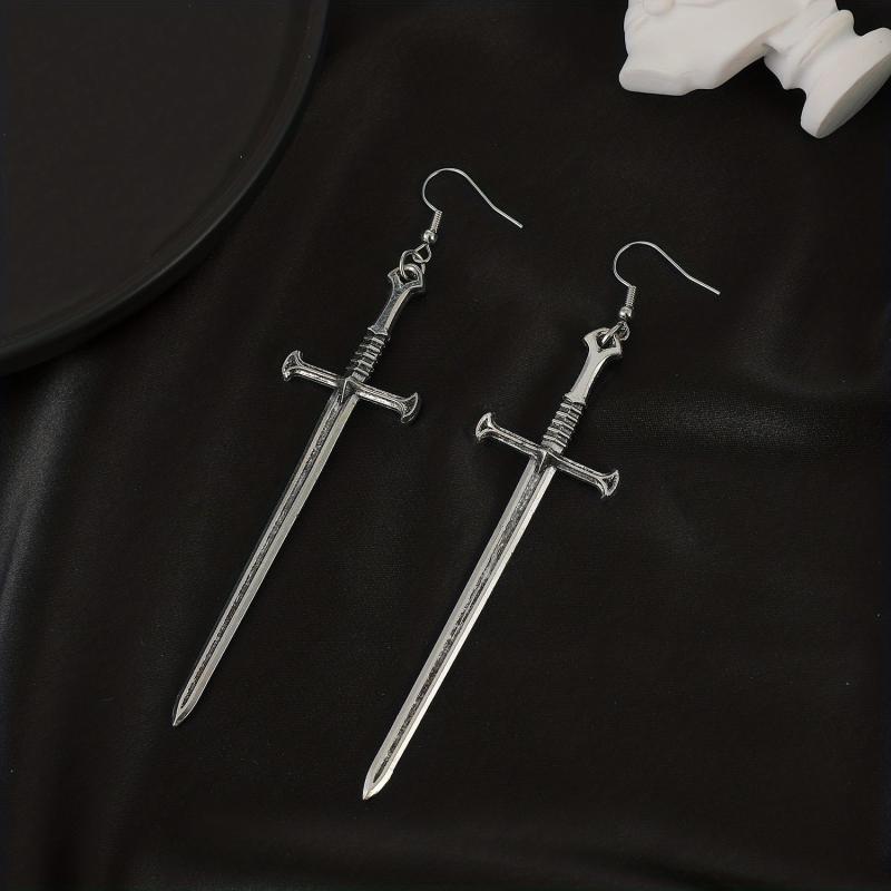 Dark Punk Style Dagger Sword Earrings