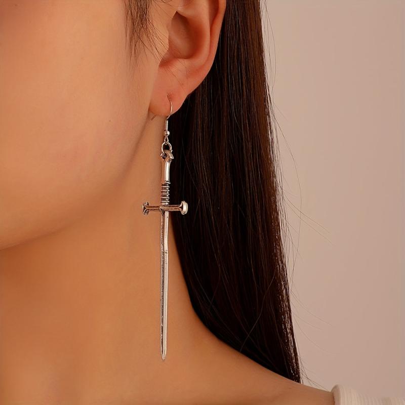Dark Punk Style Dagger Sword Earrings