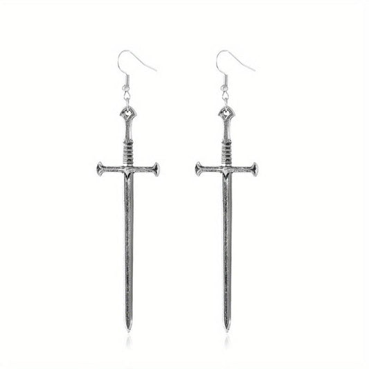 Dark Punk Style Dagger Sword Earrings