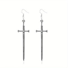 Dark Punk Style Dagger Sword Earrings
