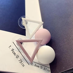 Triangle Circle Resin Dangle Earrings Style Jewelry Gift For Women