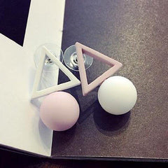 Triangle Circle Resin Dangle Earrings Style Jewelry Gift For Women