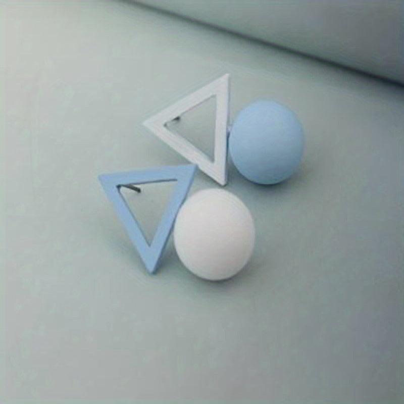 Triangle Circle Resin Dangle Earrings Style Jewelry Gift For Women
