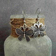Butterfly Hallowed Out Dangle Earrings Boho Style Gift