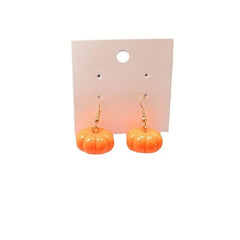 Halloween Pumpkin Fruit Earrings Ocean Style Plastic Jewelry