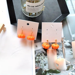 Halloween Pumpkin Fruit Earrings Ocean Style Plastic Jewelry