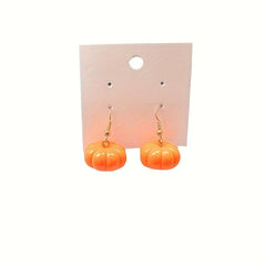 Halloween Pumpkin Fruit Earrings Ocean Style Plastic Jewelry
