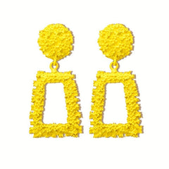 Geometric Spray Painted Dangle Earrings Alloy Earrings