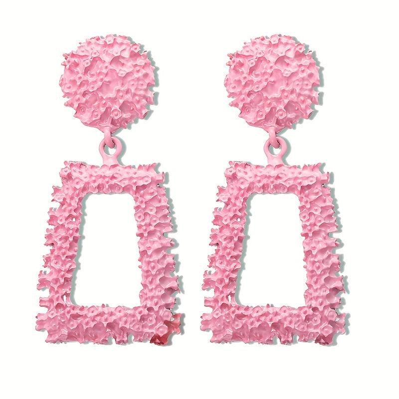 Geometric Spray Painted Dangle Earrings Alloy Earrings