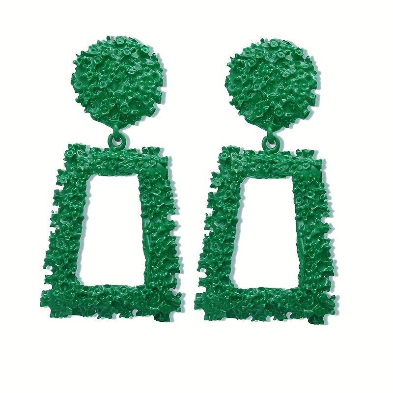 Geometric Spray Painted Dangle Earrings Alloy Earrings