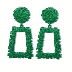 Geometric Spray Painted Dangle Earrings Alloy Earrings