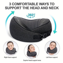 Travel Pillow Memory Foam Neck Pillow Comfortable & Breathable Cover
