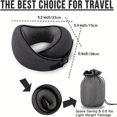 Travel Pillow Memory Foam Neck Pillow Comfortable & Breathable Cover