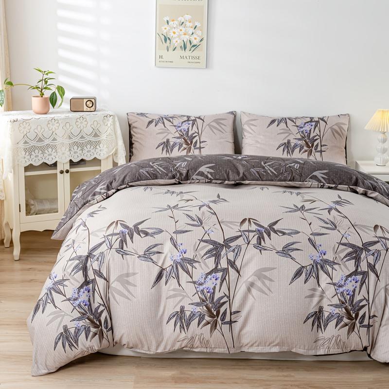 Bamboo Floral Print Duvet Cover Set - Soft & Comfortable Bedding Set