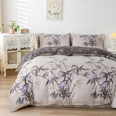 Bamboo Floral Print Duvet Cover Set - Soft & Comfortable Bedding Set