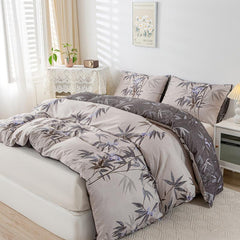 Bamboo Floral Print Duvet Cover Set - Soft & Comfortable Bedding Set