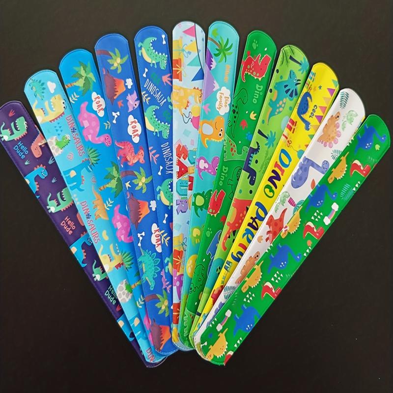 12pcs Dinosaur Slap Bracelets Kids Party Favors