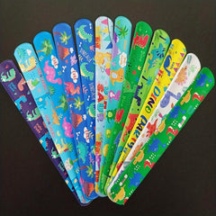 12pcs Dinosaur Slap Bracelets Kids Party Favors