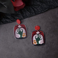 Halloween Monster Hand Dangle Earrings Punk Cartoon Style Classic Halloween Gift