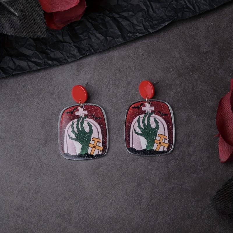 Halloween Monster Hand Dangle Earrings Punk Cartoon Style Classic Halloween Gift