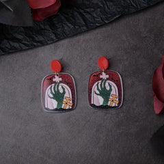 Halloween Monster Hand Dangle Earrings Punk Cartoon Style Classic Halloween Gift