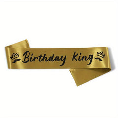 1pc Birthday King & Queen Sash Party Favors Decoration