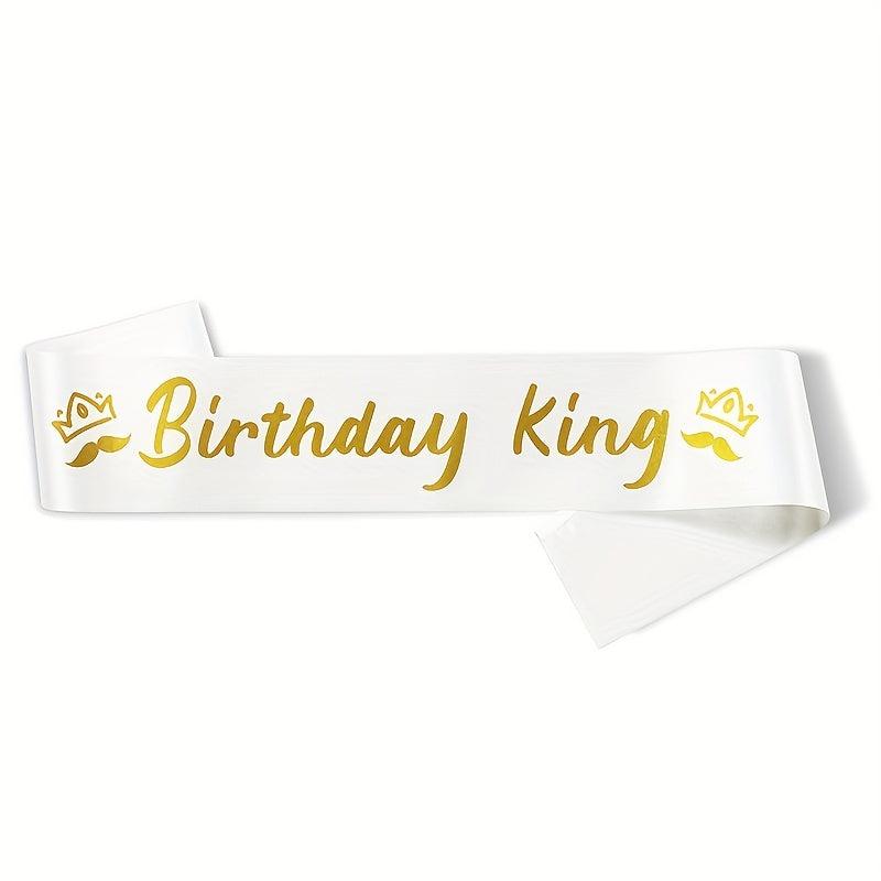 1pc Birthday King & Queen Sash Party Favors Decoration