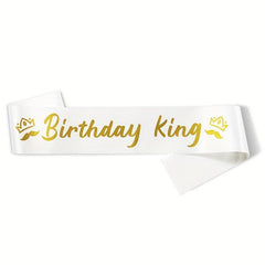 1pc Birthday King & Queen Sash Party Favors Decoration