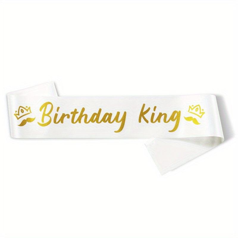 1pc Birthday King & Queen Sash Party Favors Decoration