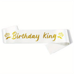 1pc Birthday King & Queen Sash Party Favors Decoration
