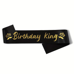1pc Birthday King & Queen Sash Party Favors Decoration