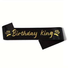1pc Birthday King & Queen Sash Party Favors Decoration