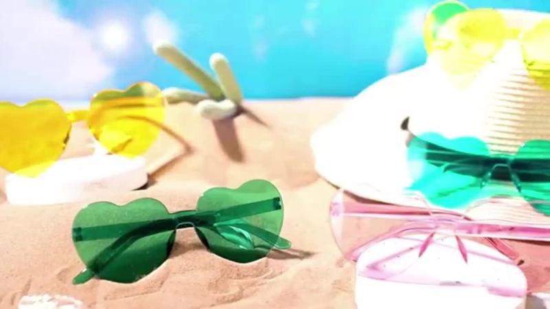 8 Pairs Heart Shaped Rimless Sunglasses for Summer Parties