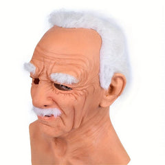 Whitehead Latex Head Mask Halloween Party Costume Accessory Horror Decor