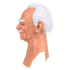 Whitehead Latex Head Mask Halloween Party Costume Accessory Horror Decor