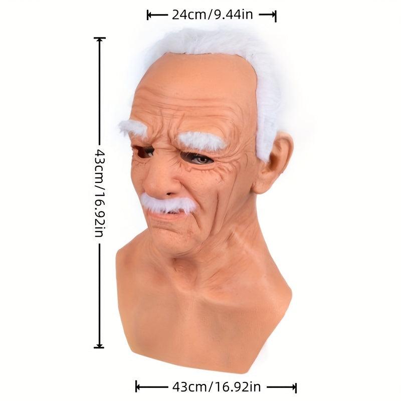 Whitehead Latex Head Mask Halloween Party Costume Accessory Horror Decor