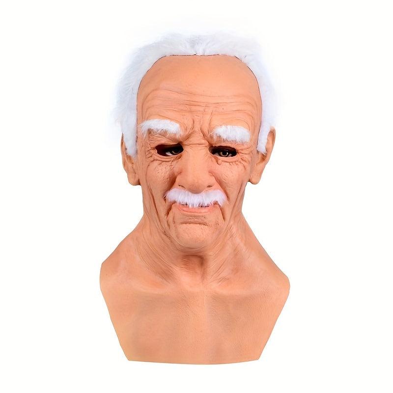 Whitehead Latex Head Mask Halloween Party Costume Accessory Horror Decor