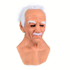 Whitehead Latex Head Mask Halloween Party Costume Accessory Horror Decor