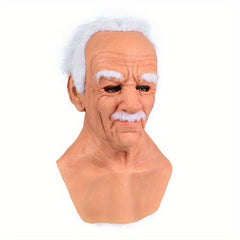 Whitehead Latex Head Mask Halloween Party Costume Accessory Horror Decor