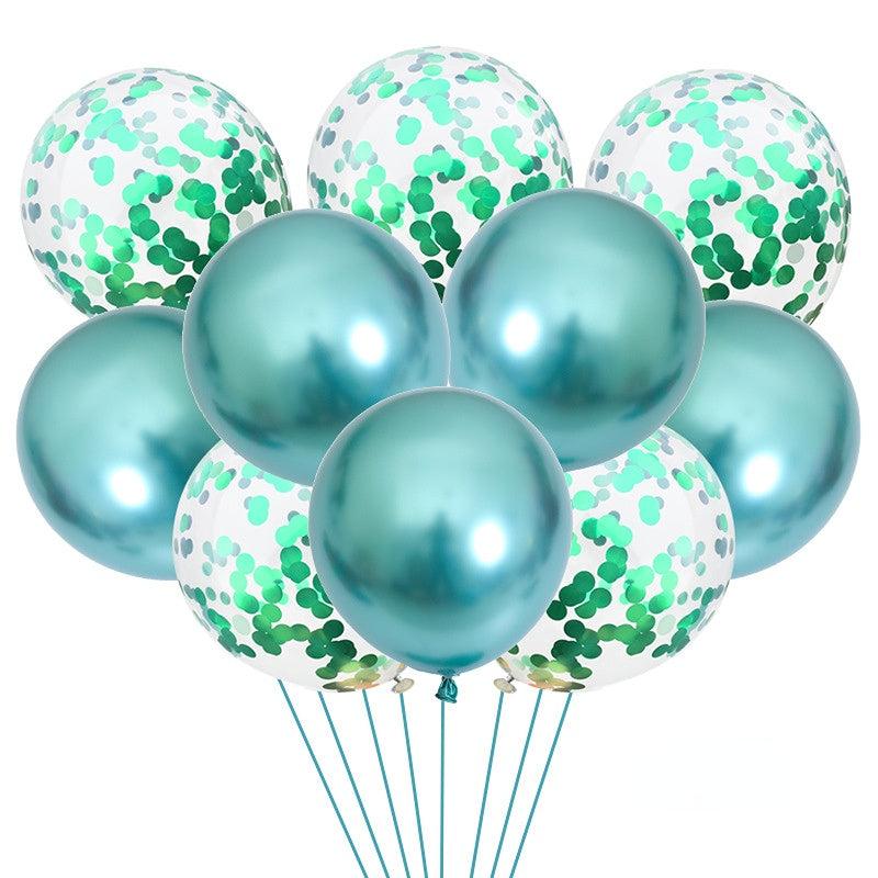 10pcs Macaroon Latex Confetti Metallic Balloons Anniversary Wedding Birthday