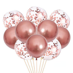 10pcs Macaroon Latex Confetti Metallic Balloons Anniversary Wedding Birthday