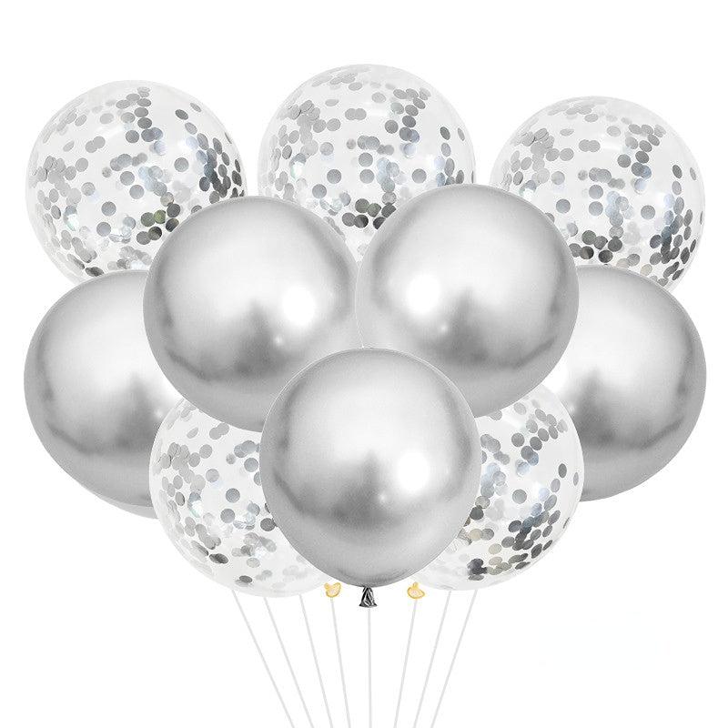 10pcs Macaroon Latex Confetti Metallic Balloons Anniversary Wedding Birthday