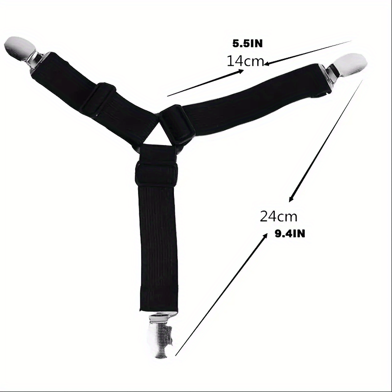Adjustable Bed Sheet Fixers, Sofa Tablecloth Fixing Belt - Anti-slip Clips