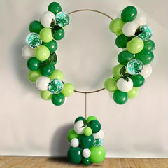 40pcs Green Jungle Party Balloons + 33ft Ribbon