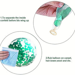 40pcs Green Jungle Party Balloons + 33ft Ribbon