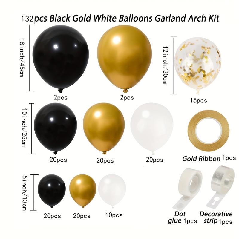 132pcs Confetti Latex Balloon Arch Garland Party Decorations
