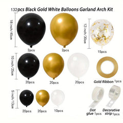 132pcs Confetti Latex Balloon Arch Garland Party Decorations
