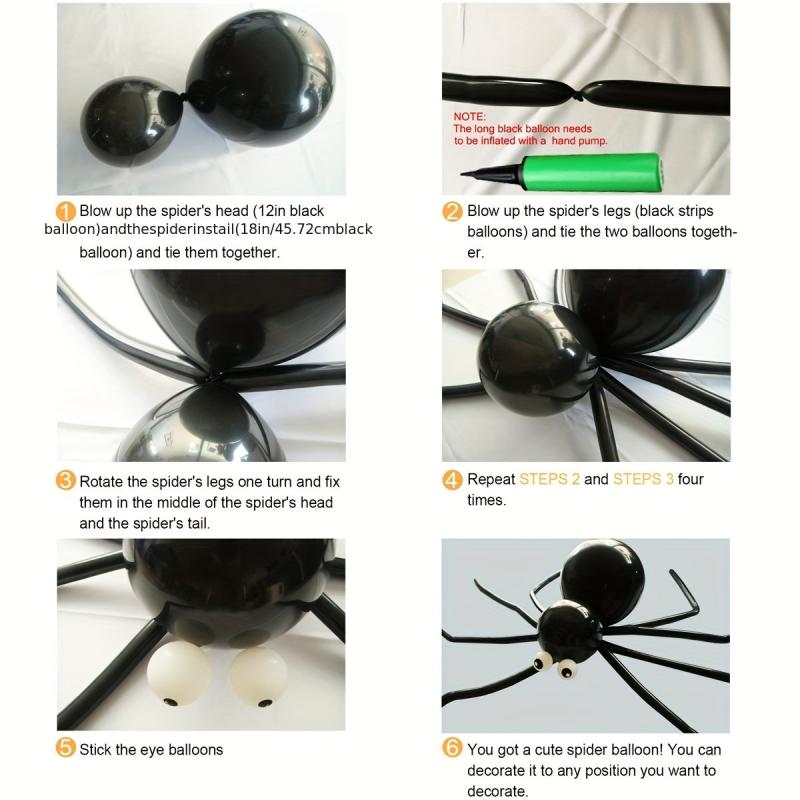 Halloween Balloon Garland Arch Kit with Spider Web & Spider Balloons